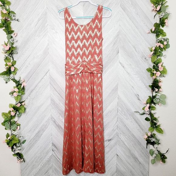 Soft Surroundings Alessandra Chevron Maxi Dress M - Picture 8 of 10